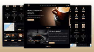 Responsive coffee shop website Design using HTML CSS & JAVASCRIPT with source code