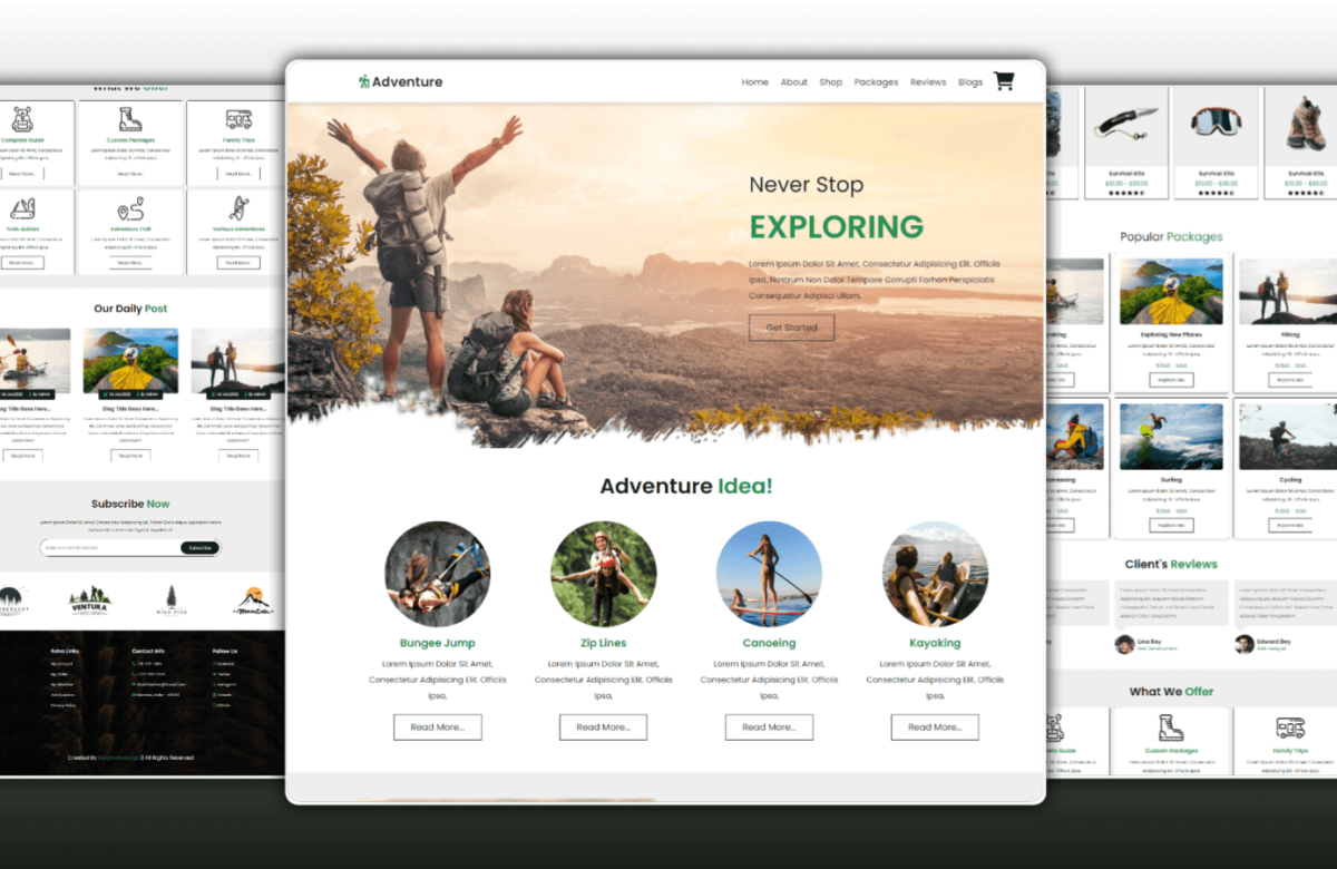 Tour and Travel Website Design Using HTML CSS And JAVASCRIPT With Source Code