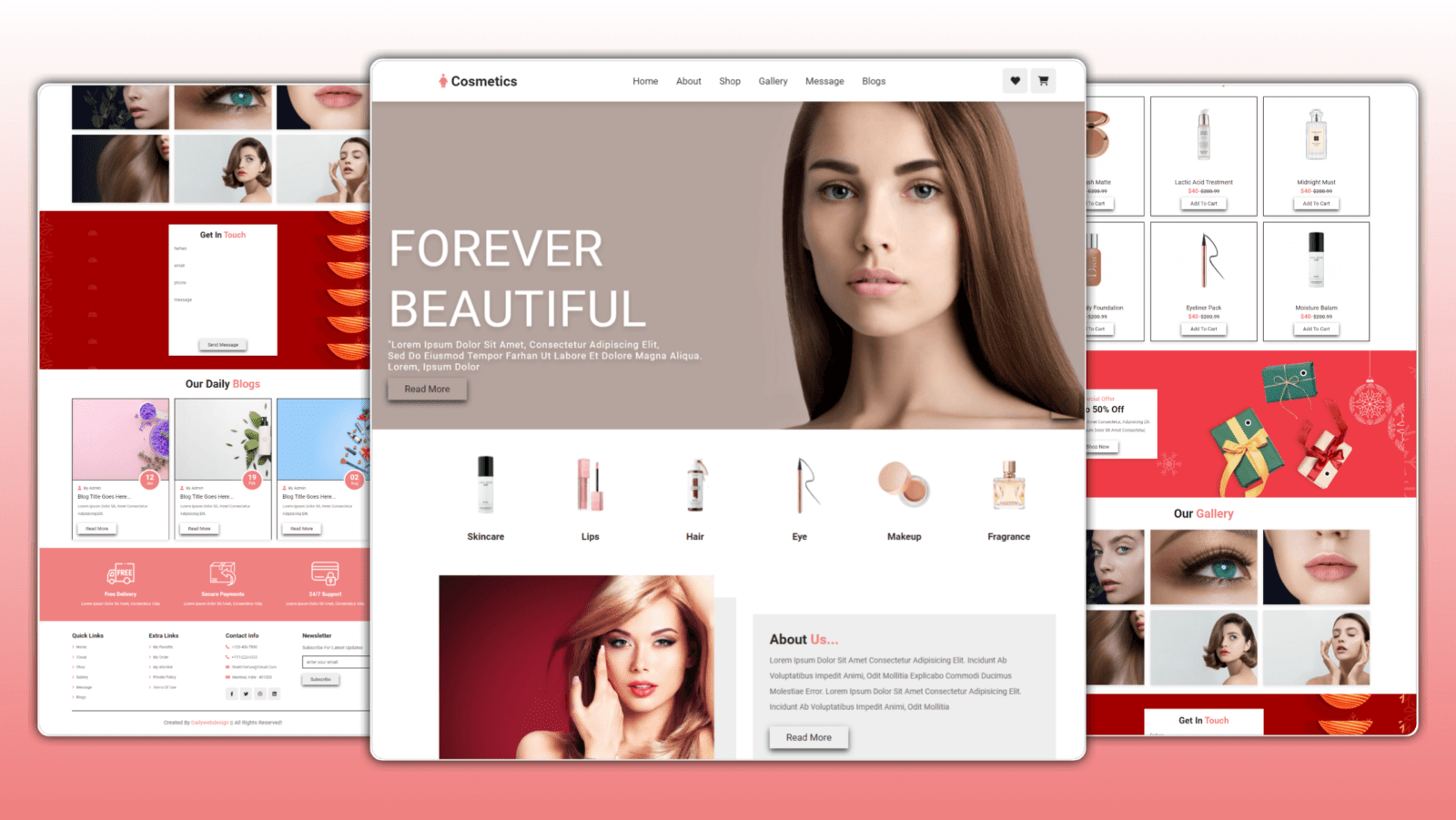 Cosmetic Website Design Using HTML CSS And JAVASCRIPT With Source Code