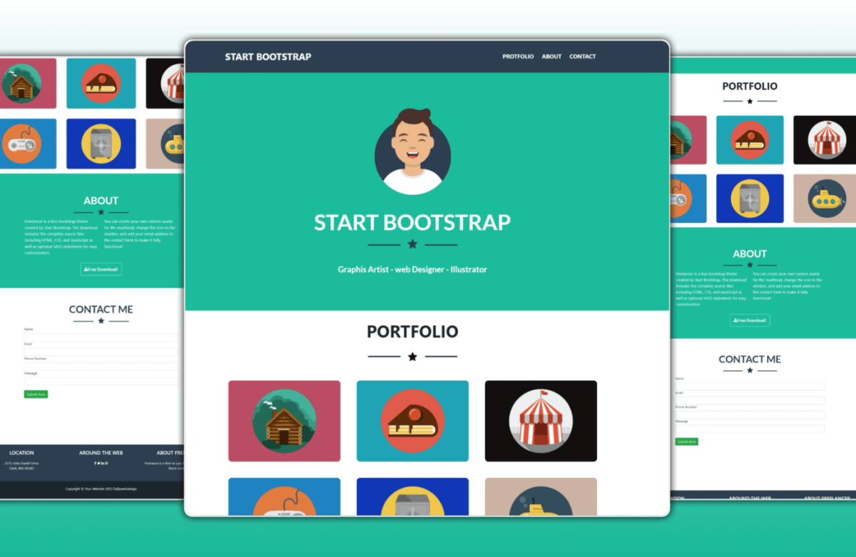 How To Create Free Portfolio Bootstrap Template