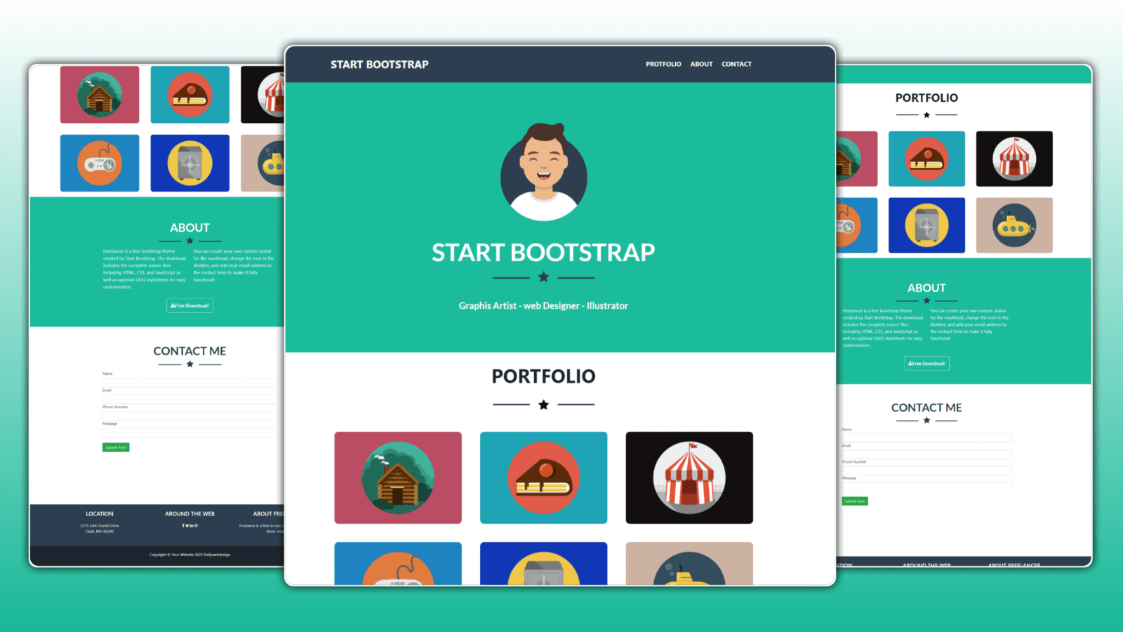 How To Create Free Portfolio Bootstrap Template