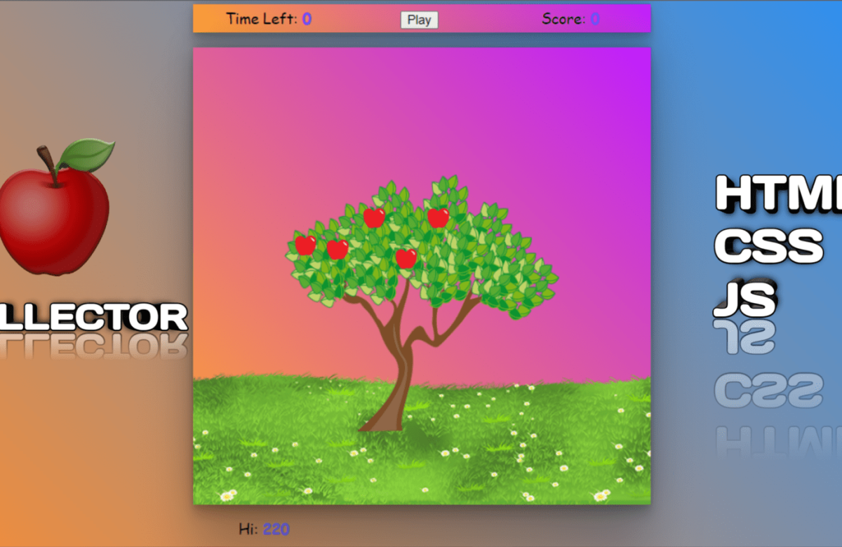 Apple Collector Project Tutorial With Using HTML CSS & JAVASCRIPT