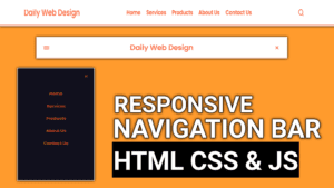 How to Create a Responsive Navbar Using HTML, CSS & JavaScript