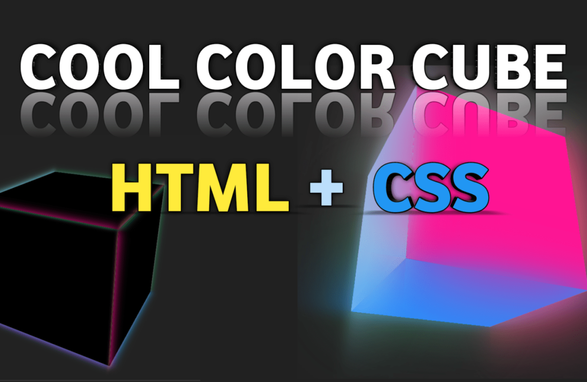 Creating Mesmerizing COOL COLOR 3D CUBE Animation with HTML and CSS 🌈✨