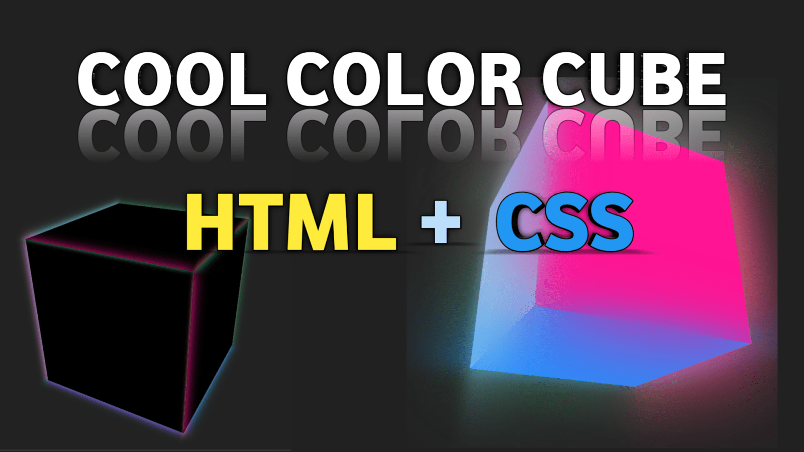 Creating Mesmerizing COOL COLOR 3D CUBE Animation with HTML and CSS 🌈✨