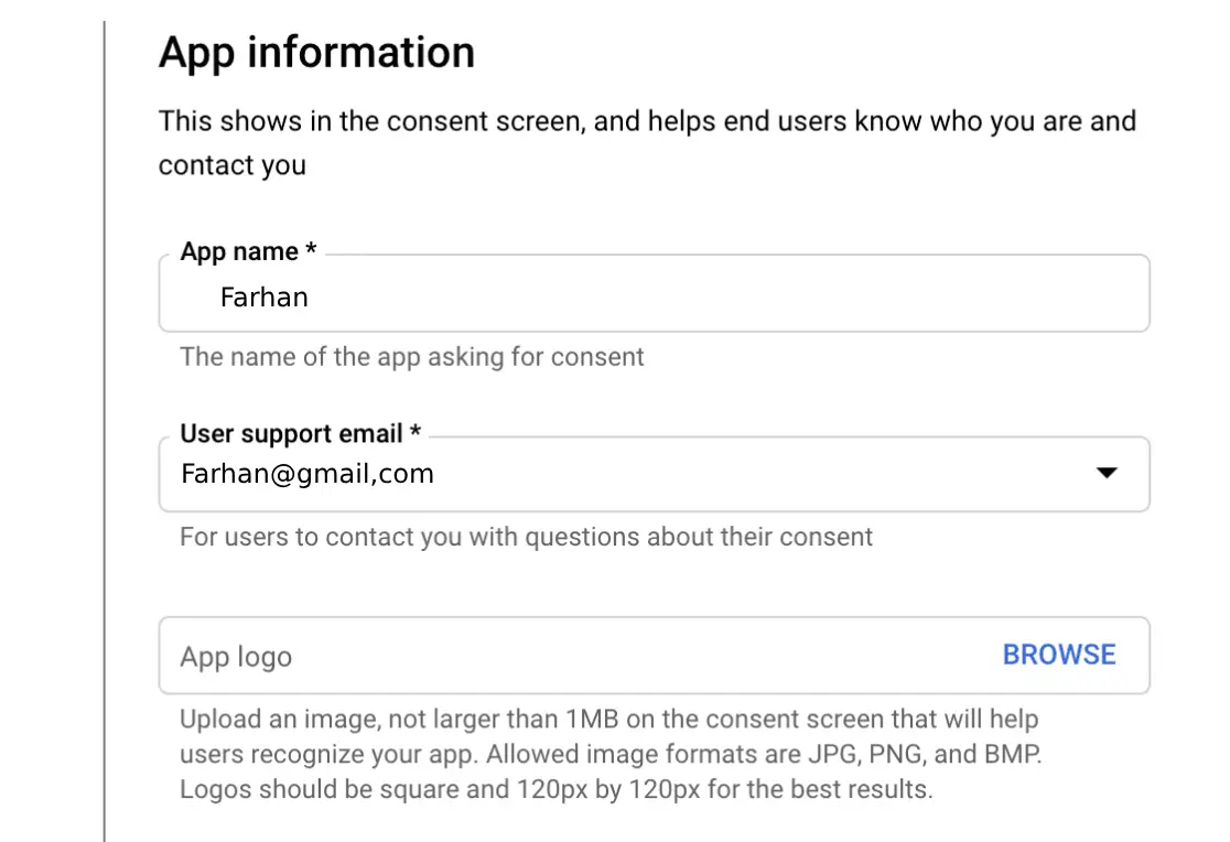 app info