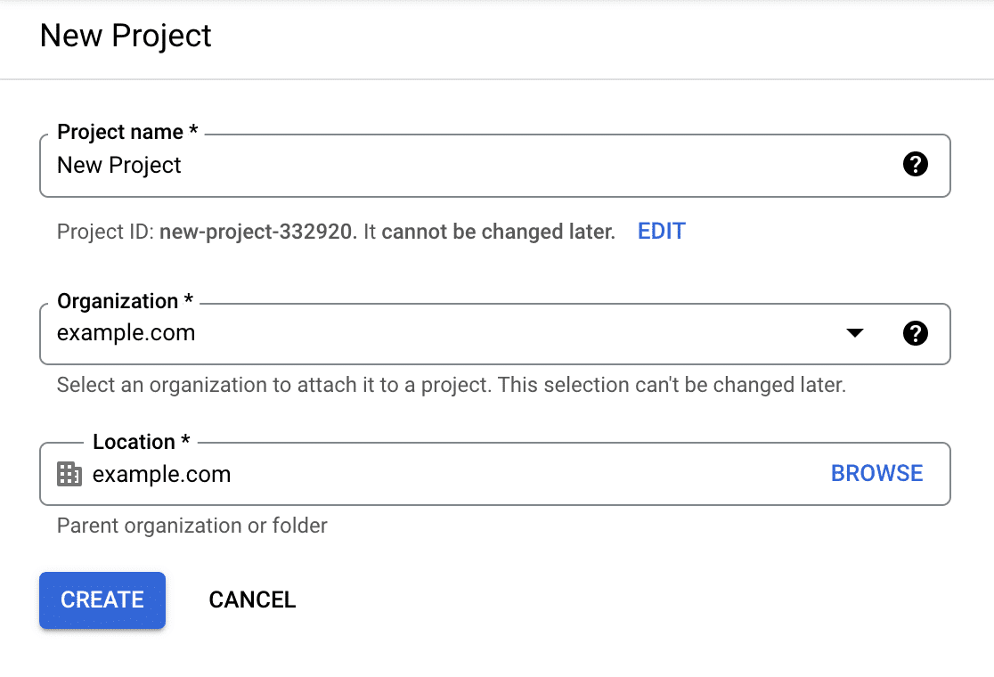 google-cloud-create-new-project