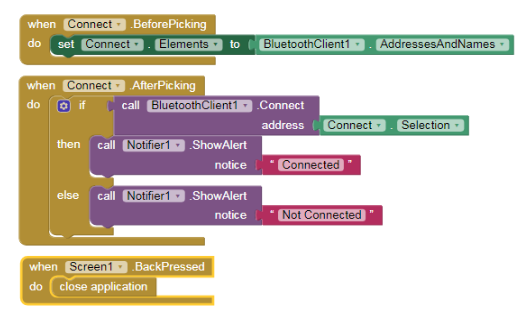 bluetooth Connectivity part of blocks