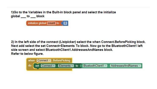 Blocks panel to code